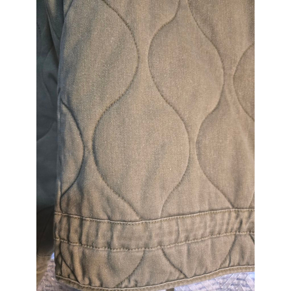 *Closet Clear Out*  Women's Joie Olive Green Quilted Utility Jacket Size M - Picture 8 of 10